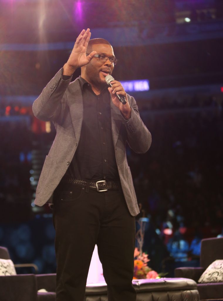 Tyler Perry And Cathy Hughes At Women's Empowerment 2014