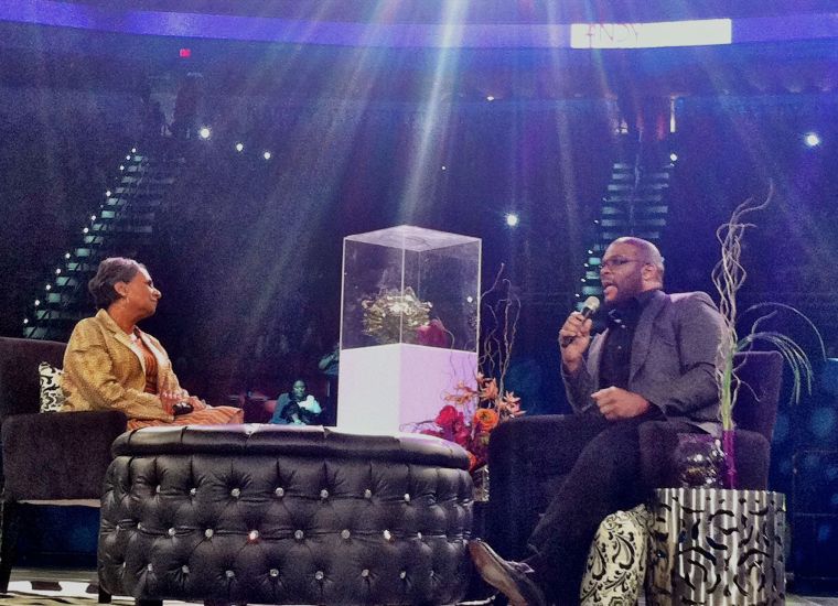 Tyler Perry And Cathy Hughes At Women's Empowerment 2014