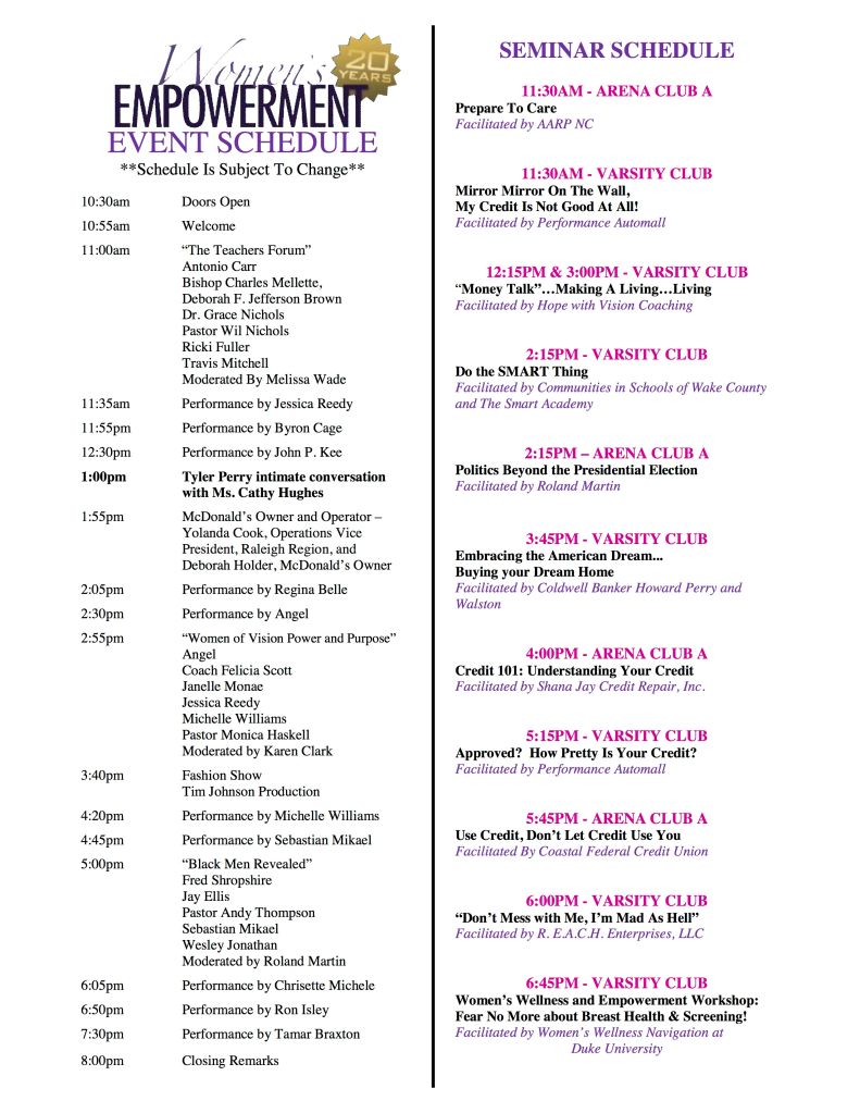 Schedule - Event and Seminar