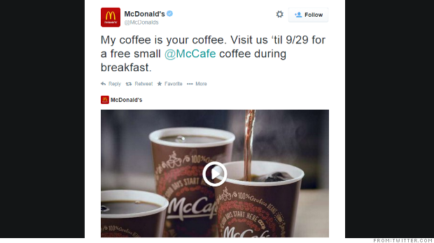 mcdonalds free coffee