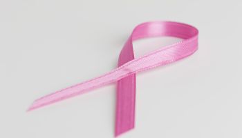 Close up of Breast Cancer Awareness Ribbon
