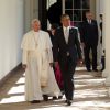President Obama and Pope Walking To Office