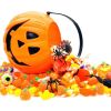 Jack o lantern pumpkin with candy