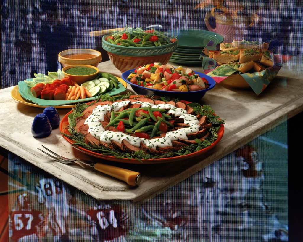Superbowl party platter and buffet