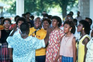 Choir singing at 'Juneteenth' emancipation day celebrations
