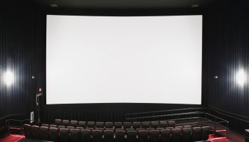 Empty Movie Theater and Screen