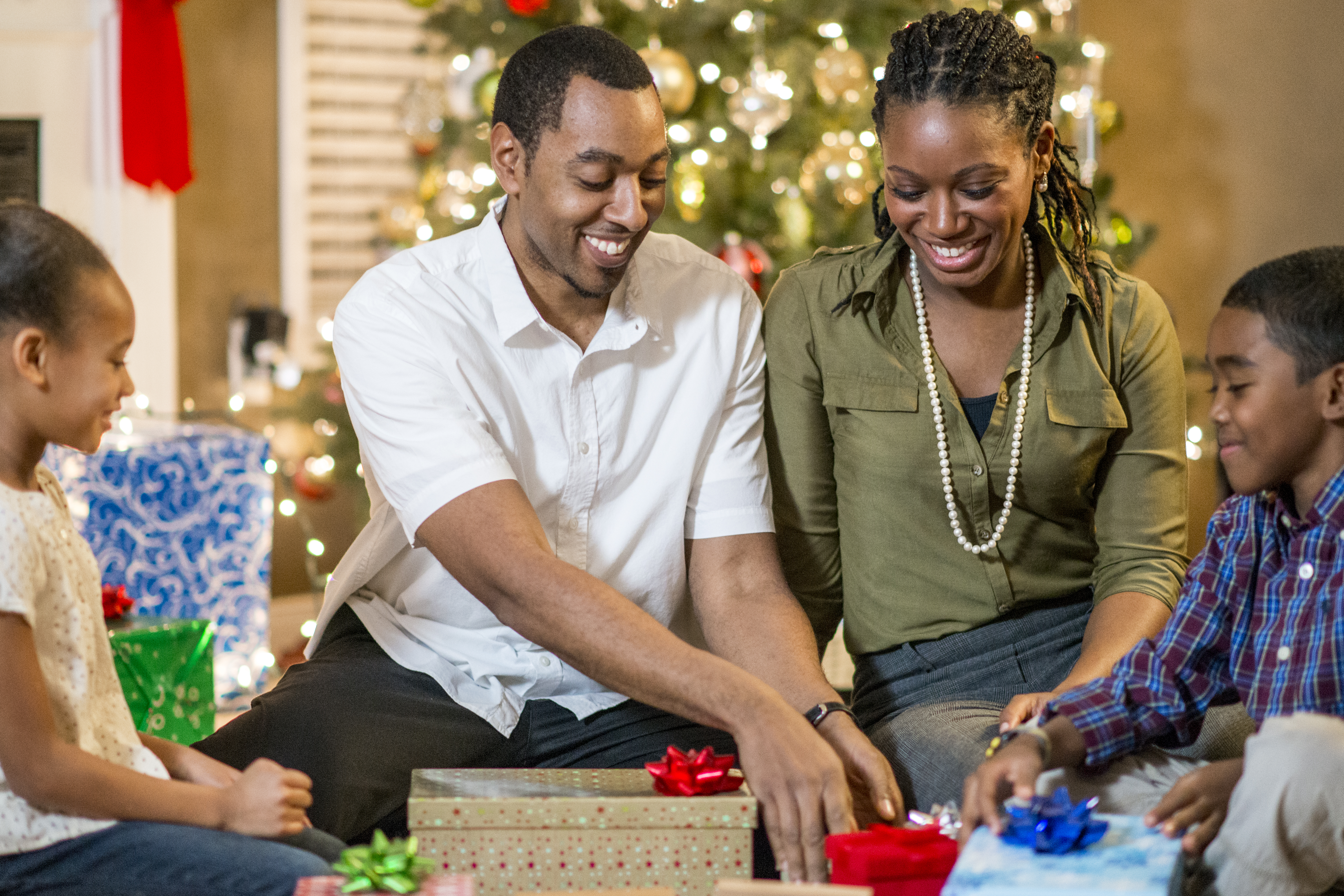 Opening Presents on Christmas Morning
