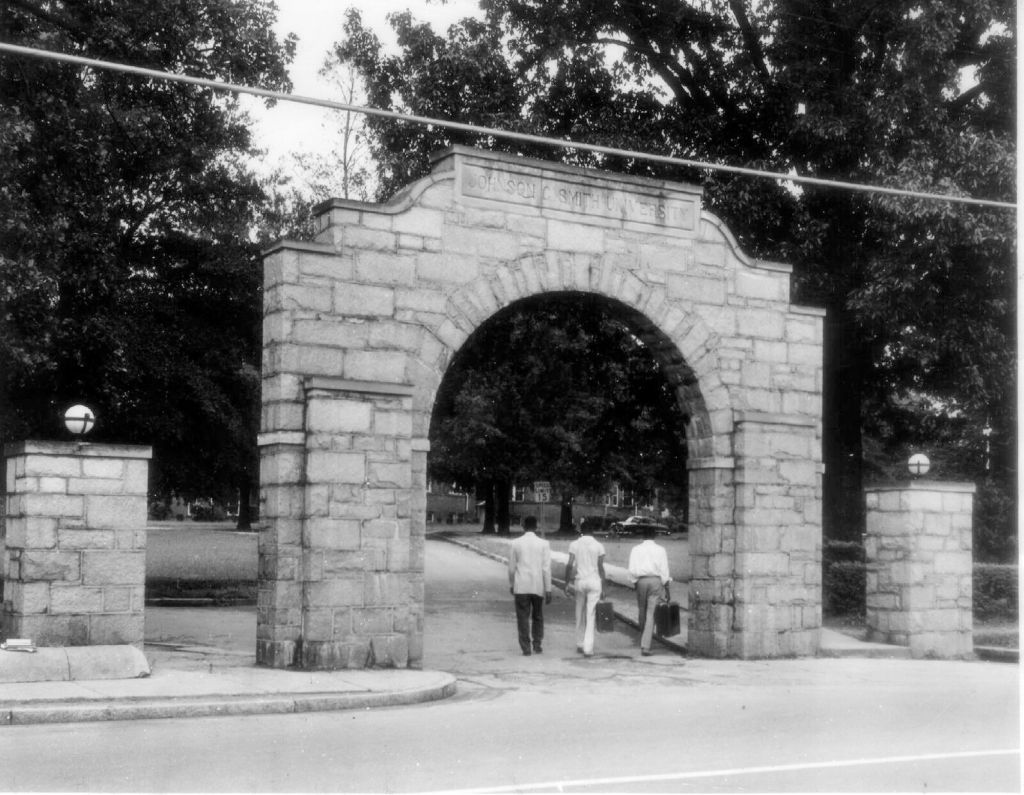 In this 1970 file photograph, the entrance to Johnson C. Smi