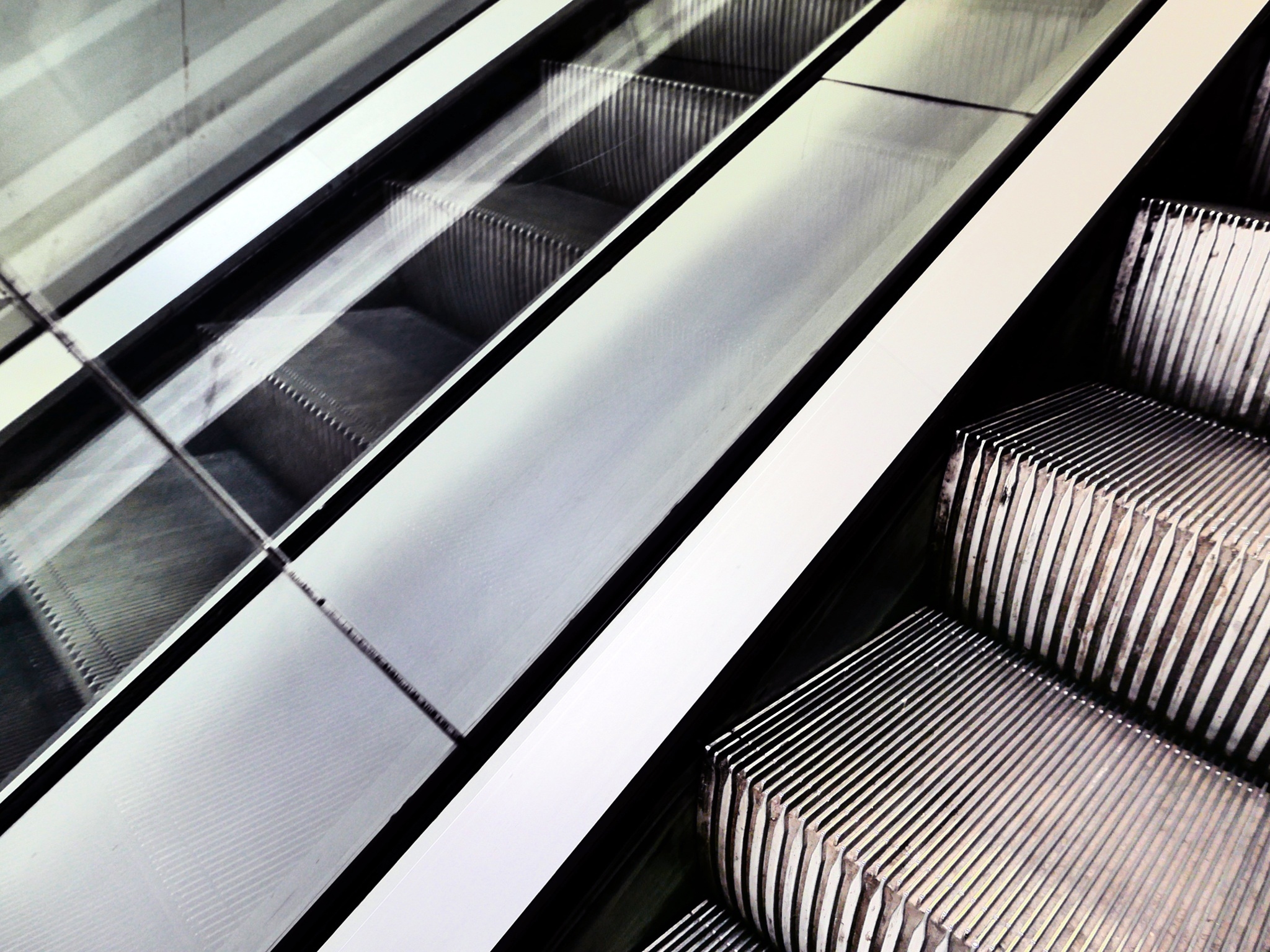 Close-Up Of Escalators