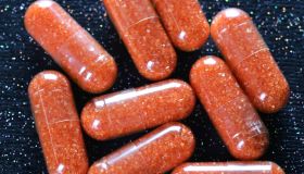 Orange colored prescription capsules