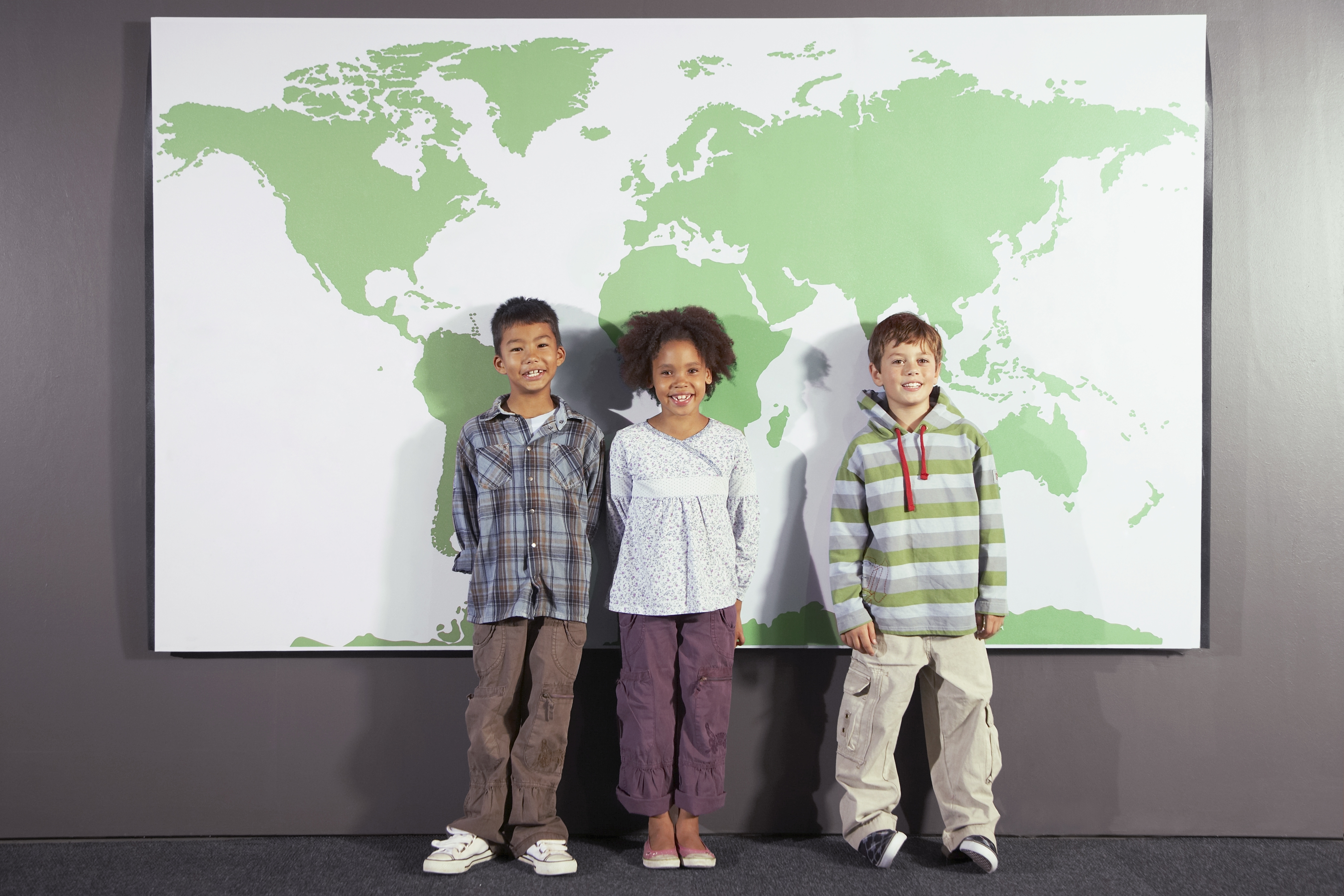Schoolchildren Standing Side by Side