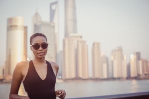 Black woman by the river