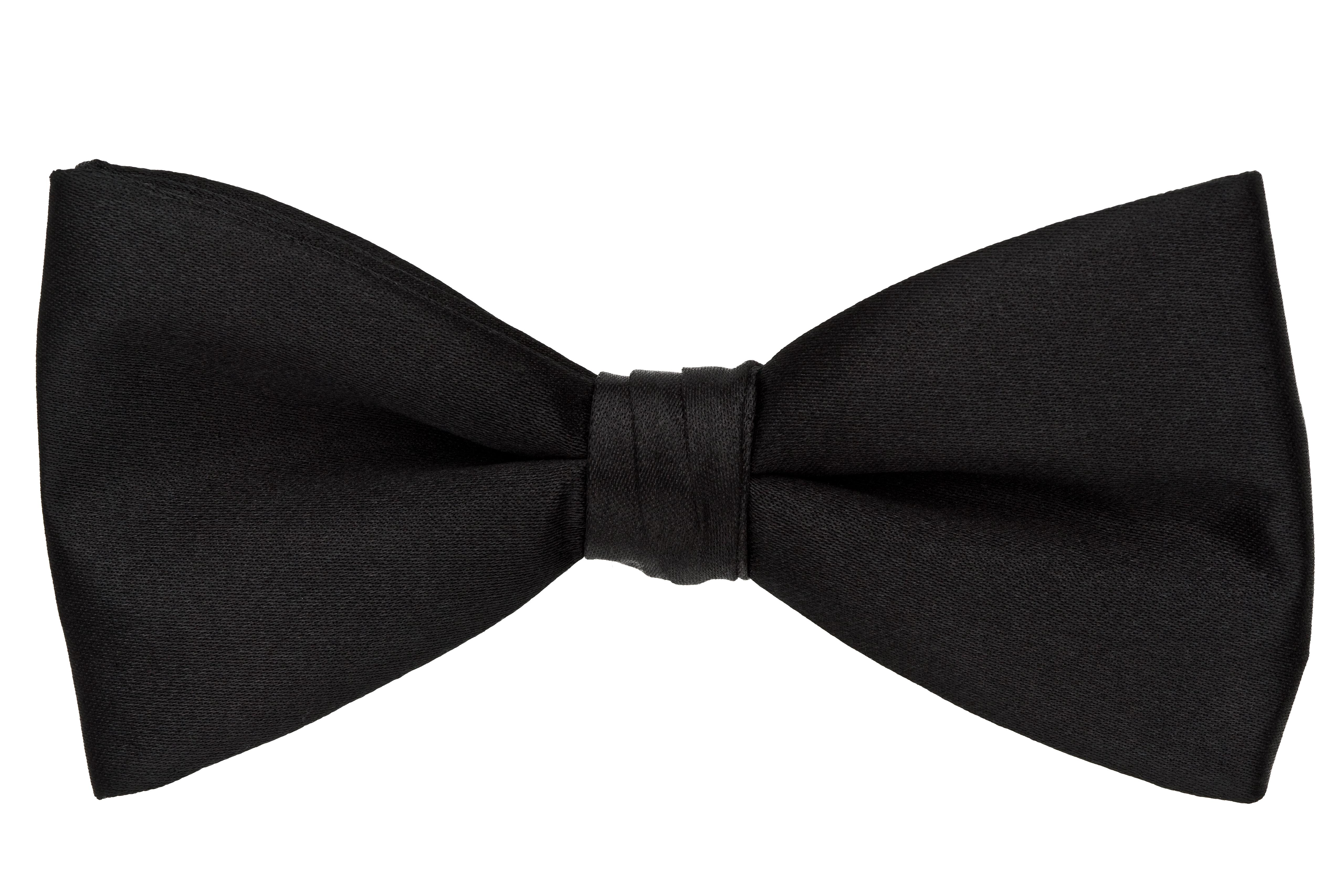 Black bow tie, on white background