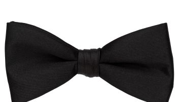 Black bow tie, on white background