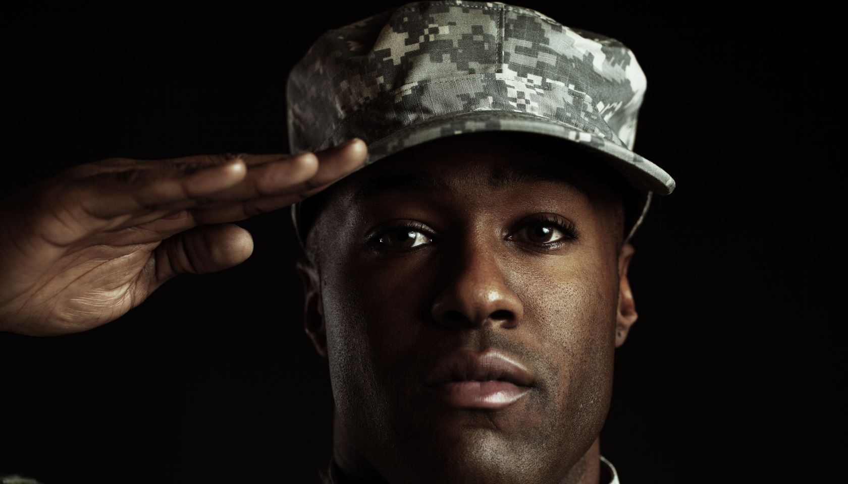 soldier at attention