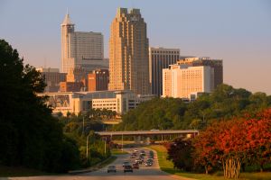 city center of Raleigh, North Carolina