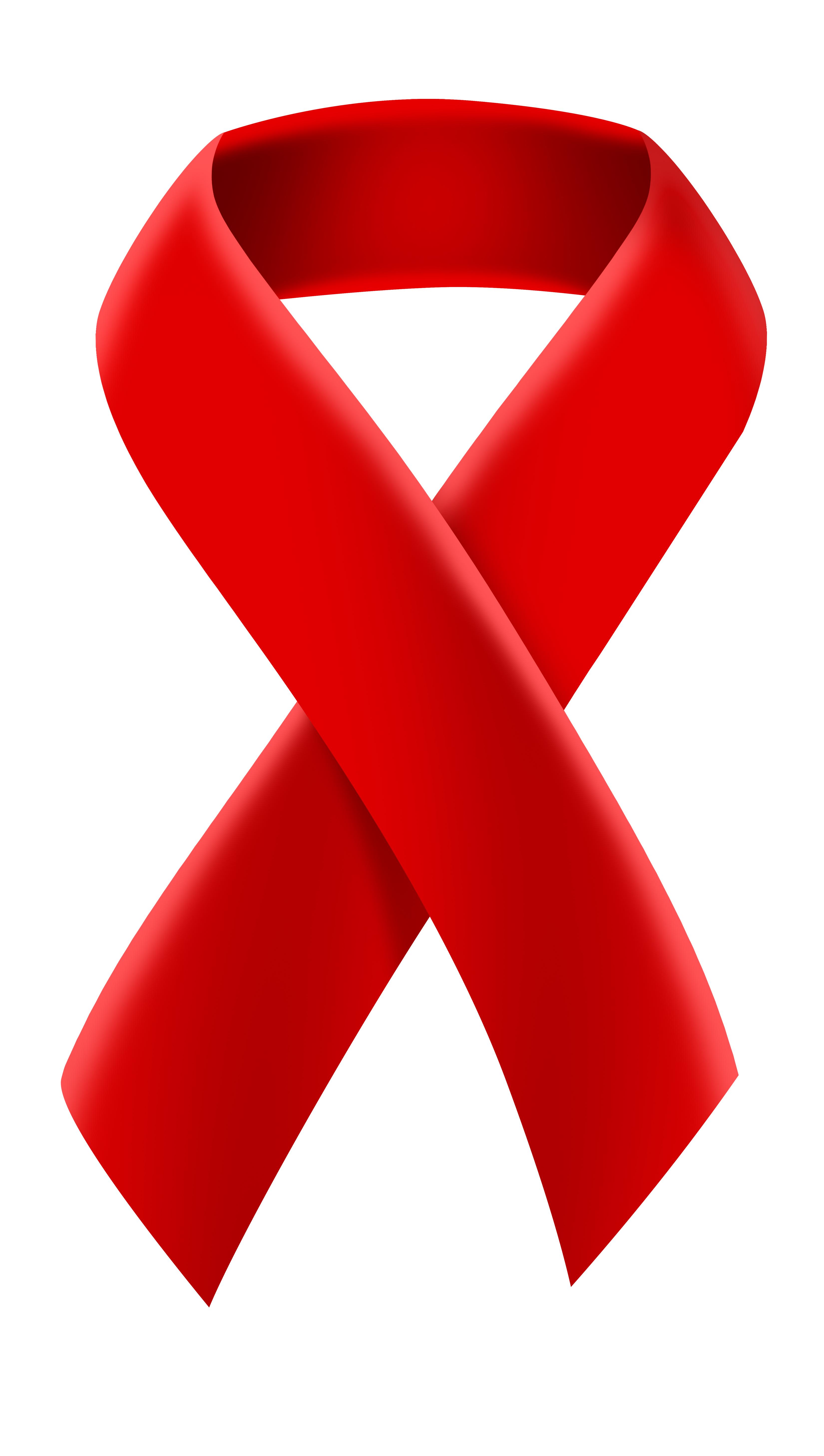 Close-up of AIDS awareness ribbon