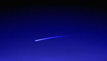 Meteor Flying Through a Darkened Sky