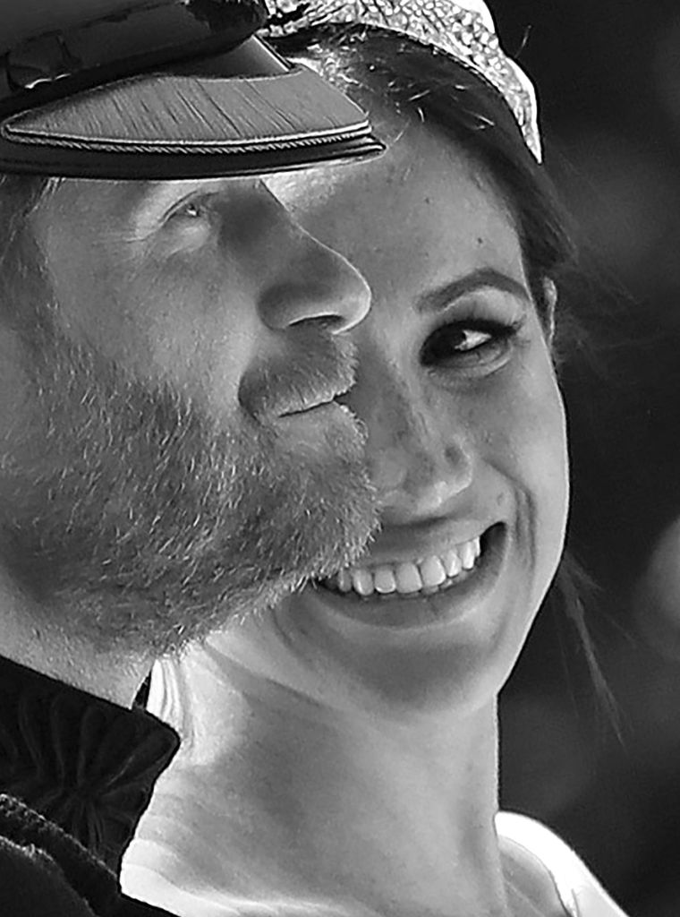 BRITAIN-US-ROYALS-WEDDING-PROCESSION-BLACK AND WHITE