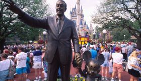Statue of Walt Disney and Mickey Mouse