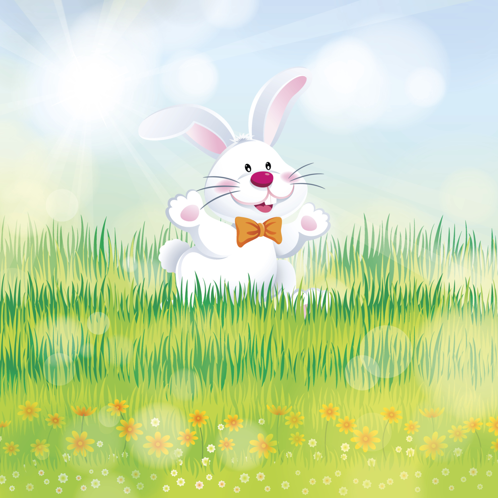 Easter Bunny Enjoying the Nature