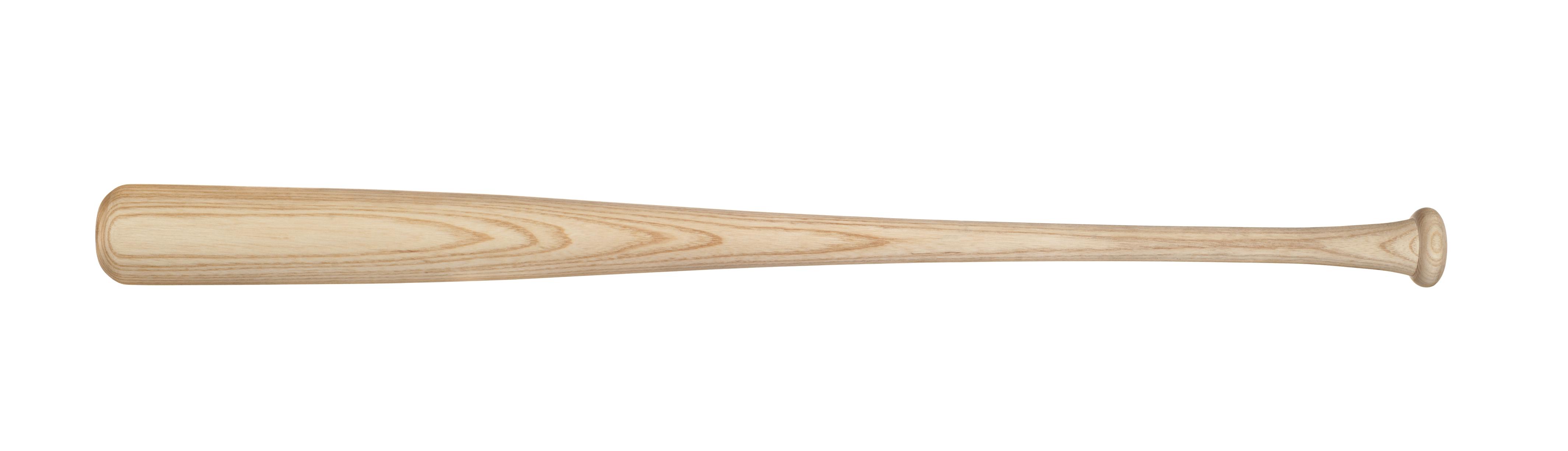 A new wooden baseball bat isolated on white.