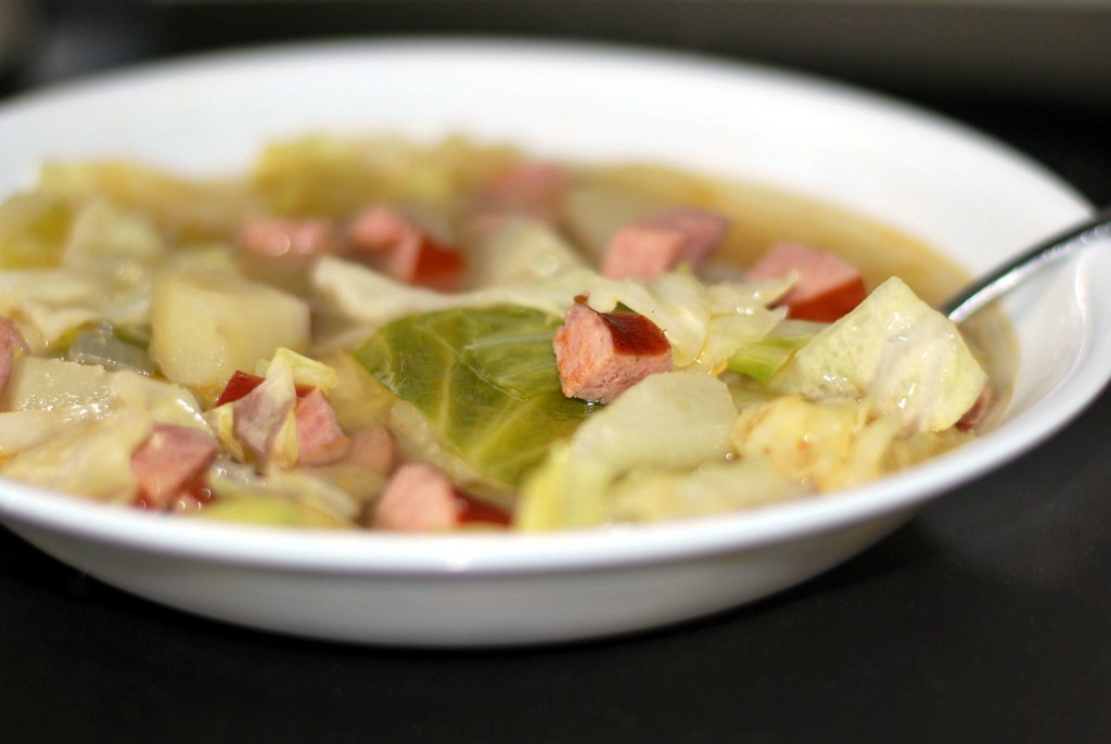 Smoked Sausage, Cabbage & Potato Soup