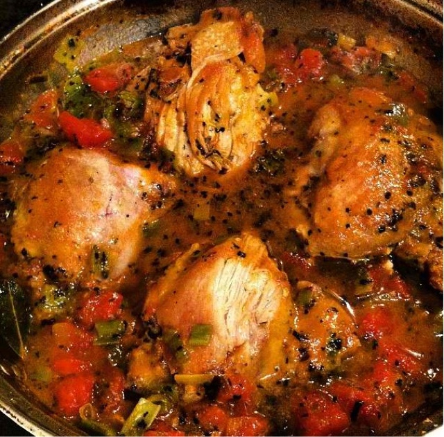 White Wine Braised Chicken Thighs