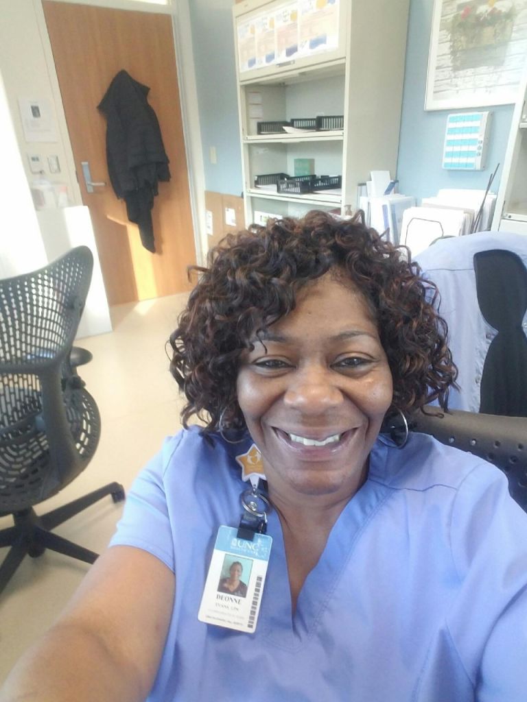 Deonne Evans - LPN at the Women’s Clinic at UNC Chapel Hill - . She’s been nursing over 10 years