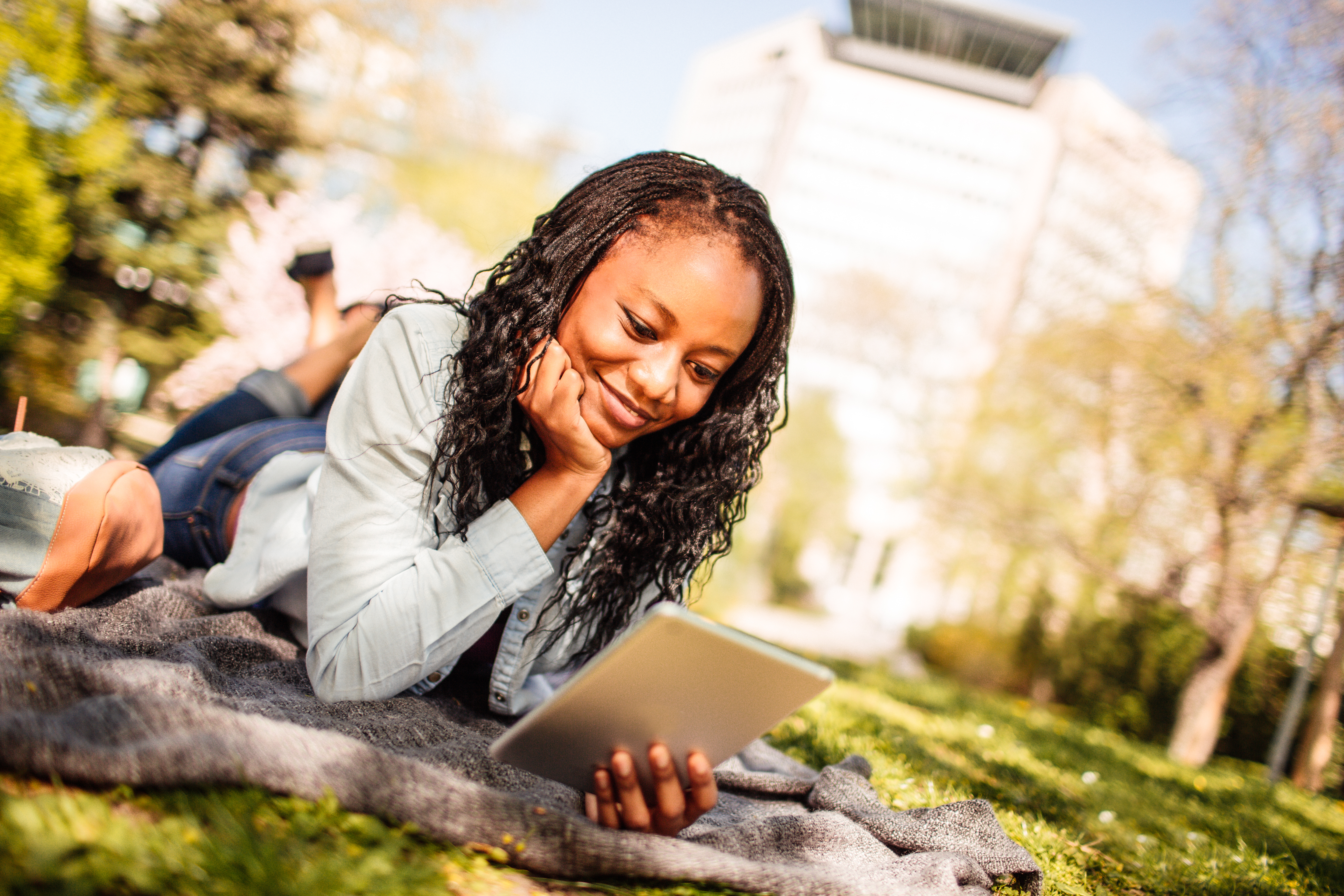 Using tablet outdoors