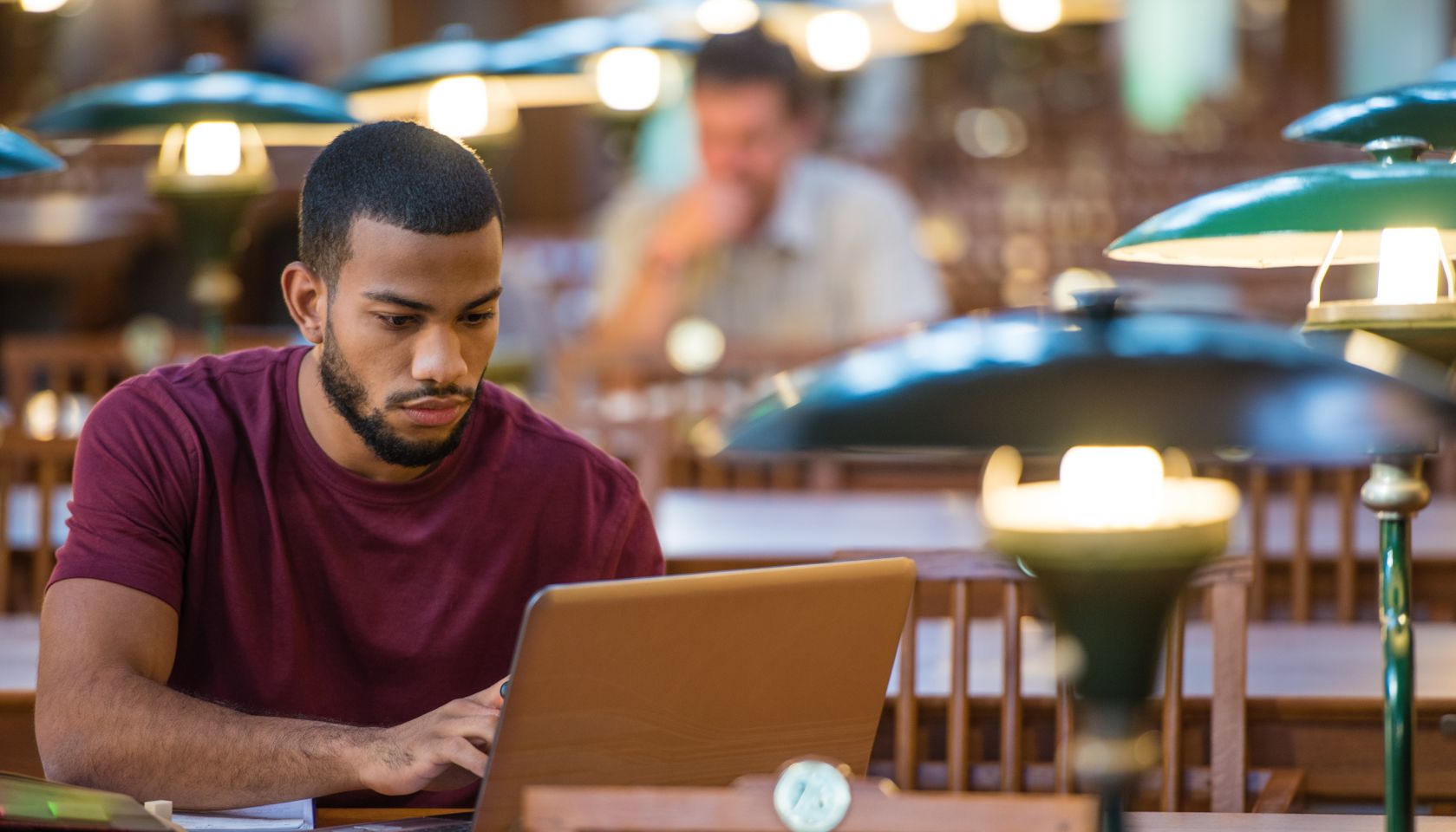 Students Studying in a Library