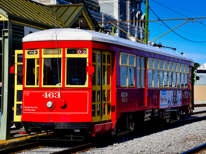 Red Line Riverfront Streetcar - New Orleans LA