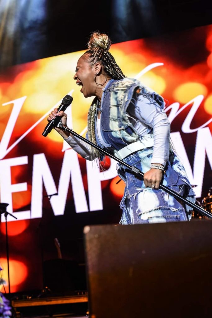 Erica Campbell Performs