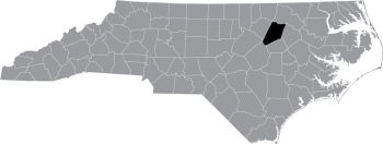 Location map of the Nash County of North Carolina, USA