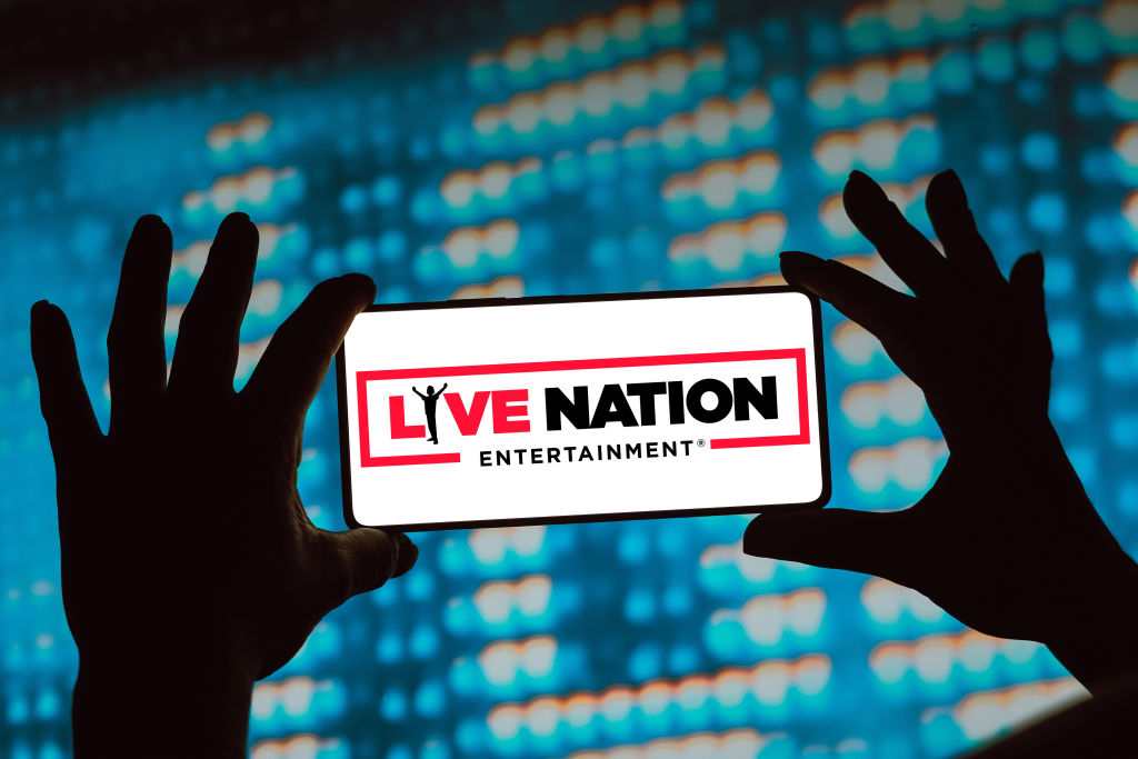 In this photo illustration, the Live Nation Entertainment...