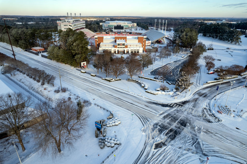 Aerial View - Carter-Finley Stadium and PNC Arena