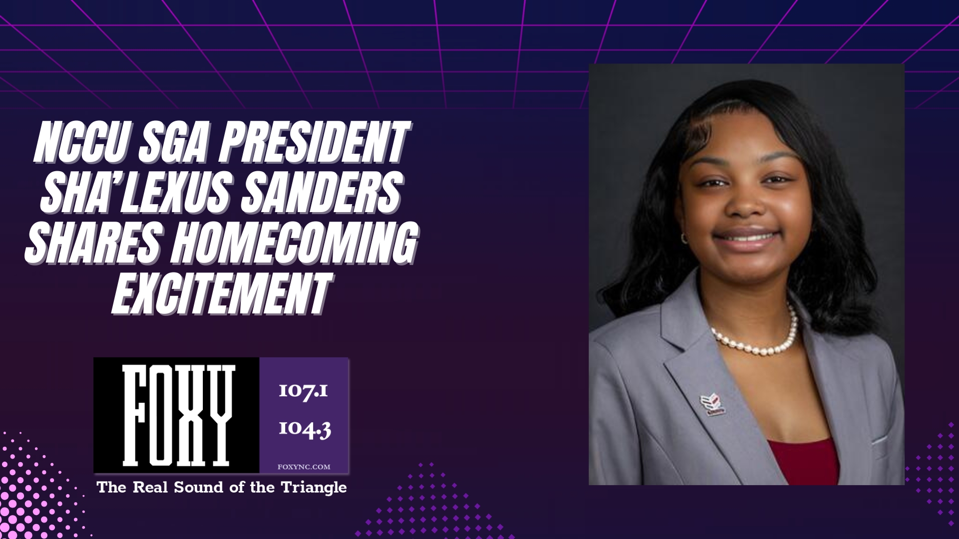 NCCU SGA Pres. Sha'Lexus Sanders