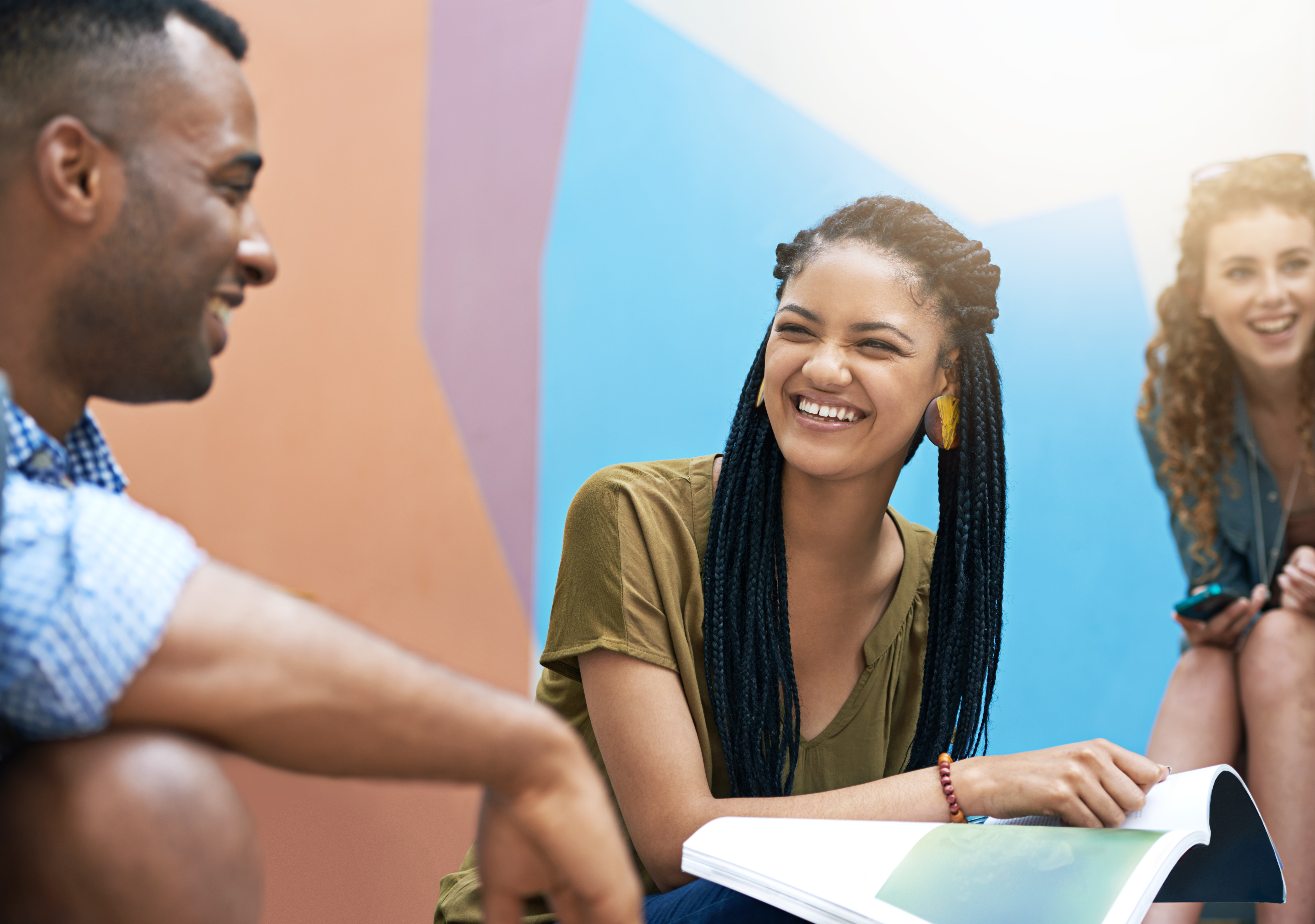 Having some laughs in between classes